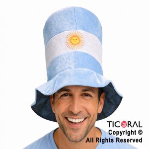 SOMBRERO GALERA BANDERA ARGENTINA CON SOL PLUSH x 1